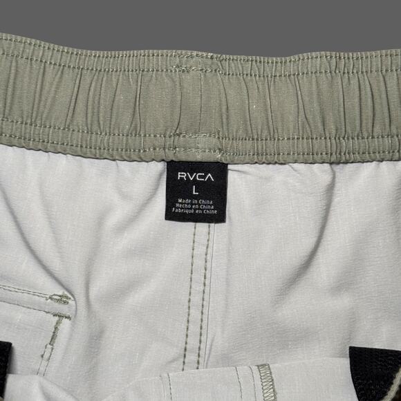 RVCA Men's 17" Boardshort Atlas Aloe Green Size L NWT 4-Way Stretch - Picture 5 of 8